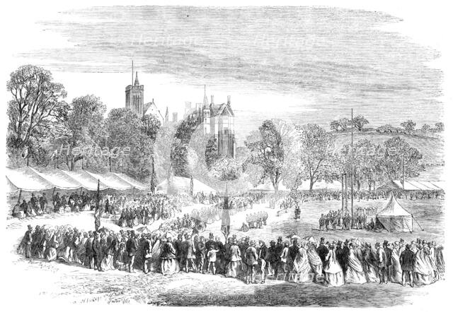 Floral, Musical, and Athletic Festival at Springfield Park, Lancaster, 1865. Creator: Unknown.