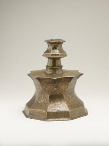 Candlestick with Figural Imagery, Iran or Iraq, first half 14th century. Creator: Unknown.