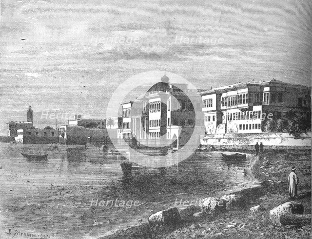 'The Khedive's Palace at Ras-El-Tin, Alexandria', c1882-85.. Artists: Unknown, B Strassberger.