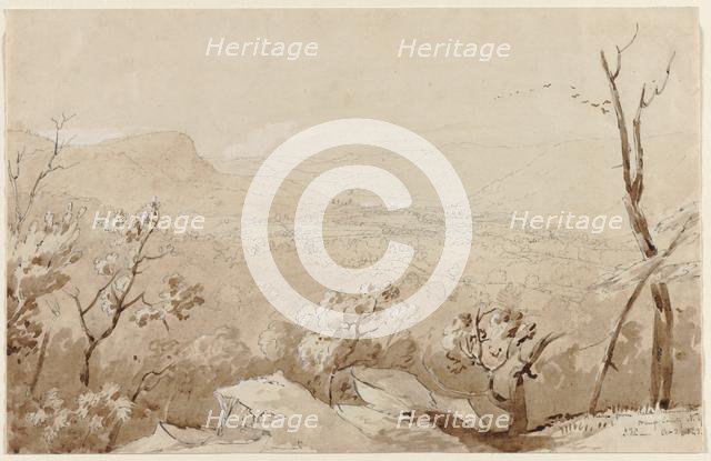 A View from Bald Mountain, Orange County, N. Y., 1843. Creator: Jasper F. Cropsey (American, 1823-1900).