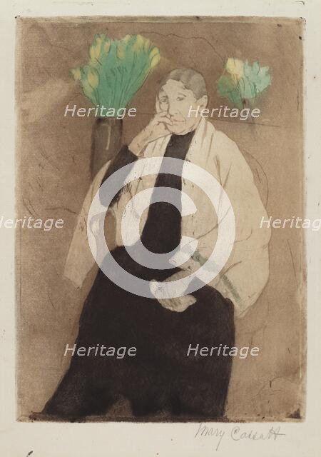 A Portrait of the Artist's Mother, c. 1889-1890. Creator: Mary Cassatt.