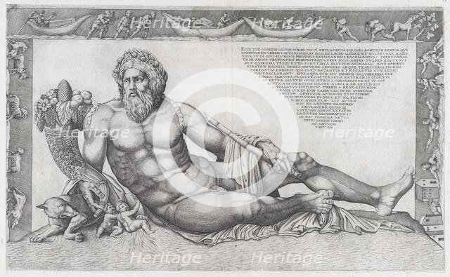 Speculum Romanae Magnificentiae: The Tiber, mid-16th century., mid-16th century. Creator: Nicolas Beatrizet.