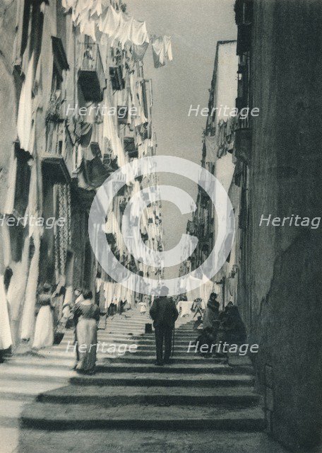 Street in the suburbs, Naples, Italy, 1927. Artist: Eugen Poppel.