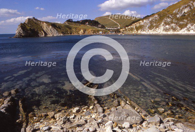 Lulworth Cove from NNE. Purbeck, Dorset, 20th century. Artist: CM Dixon.