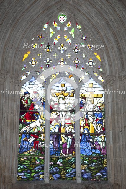Stained glass window, chapter house, Monastery of Batalha, Batalha, Portugal, 2009. Artist: Samuel Magal