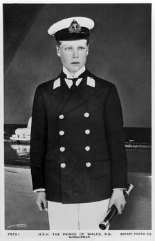 The Prince of Wales in the uniform of a midshipman, 1910.Artist: Rotary Photo