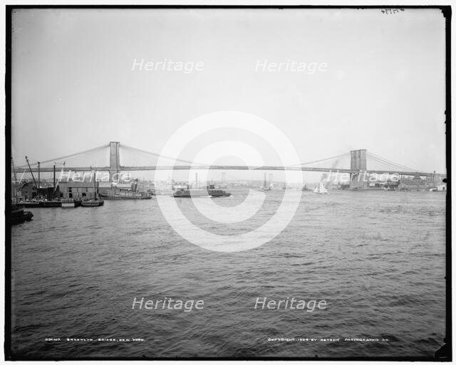 Brooklyn Bridge, New York, c1904. Creator: Unknown.
