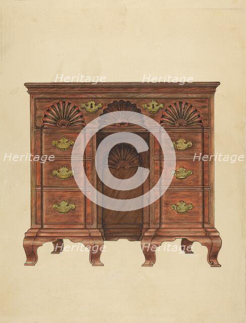 Table (Knee Hole), 1935/1942. Creator: Filippo Porreca.