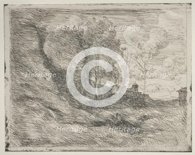 A Souvenir of Ostia, original impression 1855, printed in 1921. Creator: Jean Baptiste Camille Corot (French, 1796-1875).