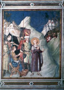 'St Martin Renounces his Weapons', 1312-1317.  Artist: Simone Martini