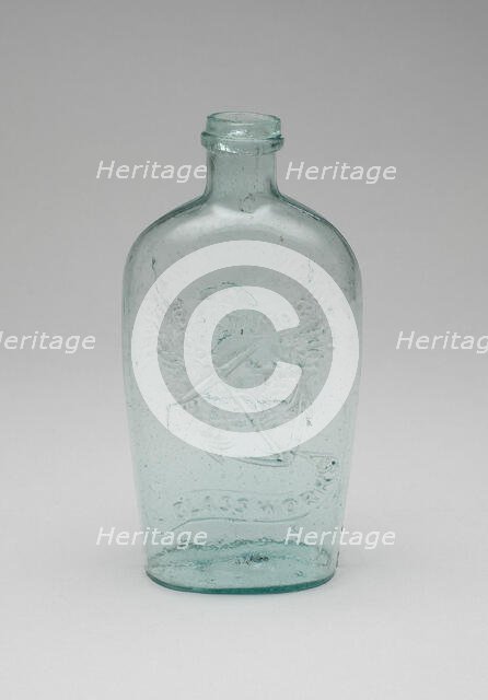 Flask, c. 1850. Creator: Baltimore Glass Works.