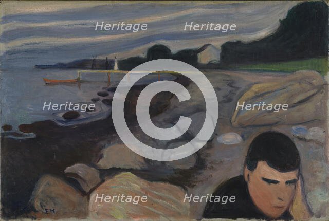 Melancholy, probably 1892. Creator: Edvard Munch.