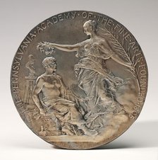 Medallion for the Pennsylvania Academy of the Fine Arts, probably 1893. Creator: Daniel Jean Baptiste Dupuis.