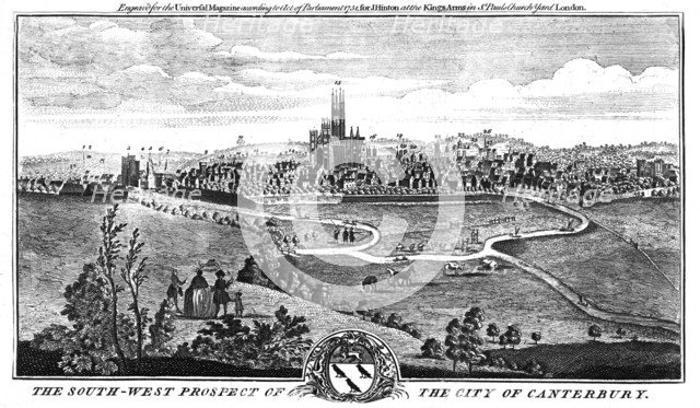 'The South-West Prospect of the City of Canterbury.', c1776. Artist: Unknown.