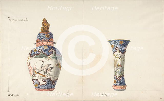 Design for Two Vases, ca. 1770-85. Creator: Anon.