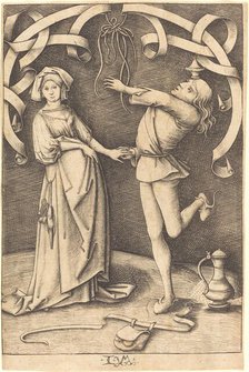 The Juggler and the Woman, c. 1495/1503. Creator: Israhel van Meckenem.