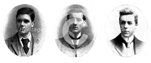Three portraits - Cambridge University scholars, 1898. Creators: Charles Frederick Treble, Stearn and Sons.