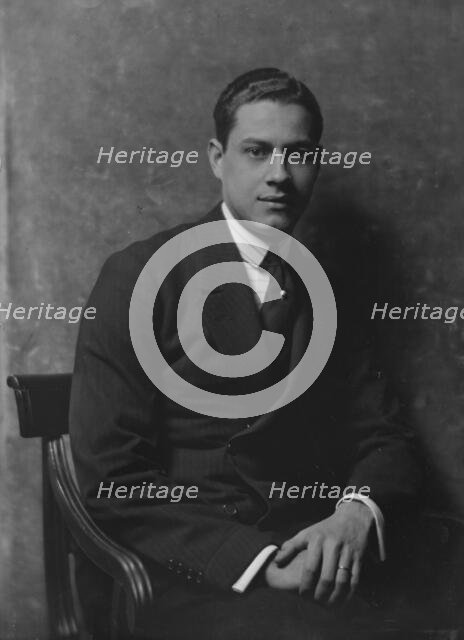 Mr. Da Cunha, portrait photograph, 1917 Dec. 8. Creator: Arnold Genthe.