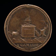 Classical Subject: Flaming Tripod on Altar [reverse], 1470/1530. Creator: Vittore Gambello.