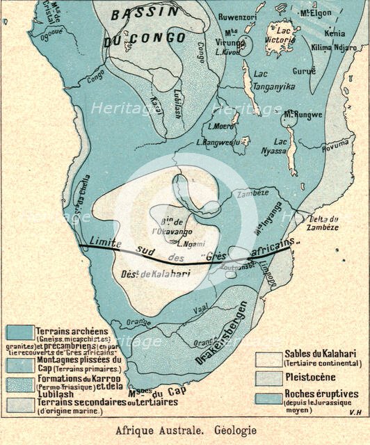 ''Afrique Australe. Geologie; Afrique Australe', 1914. Creator: Unknown.