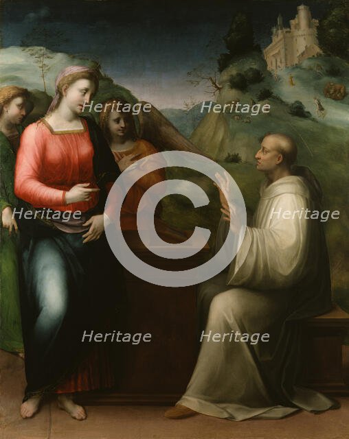The Vision of Saint Bernard, c1520. Creator: Domenico Puligo.