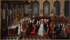 Golden wedding anniversary of Mr. and Mrs. Robinet de Pontagny, 1742. Creator: Rene-Paul Huet.