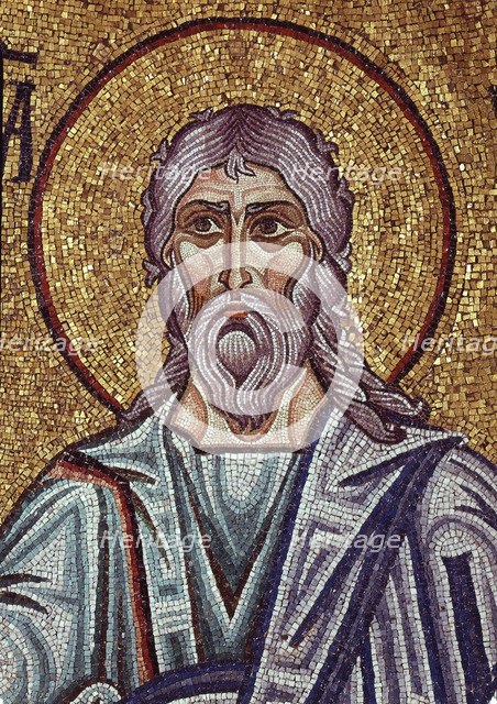 The Prophet Jeremiah (Detail of Interior Mosaics in the St. Mark's Basilica), 12th century. Artist: Byzantine Master  