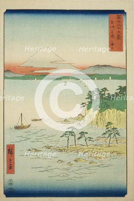 The Sea at Miura in Sagami Province (Soshu Miura no kaijo), from the series "Thirty-six..., 1858. Creator: Ando Hiroshige.