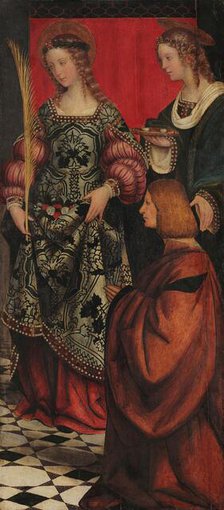 Saints Dorothy and Lucy with a Donator, 1508. Creator: Giovenone, Gerolamo (1490-1555).