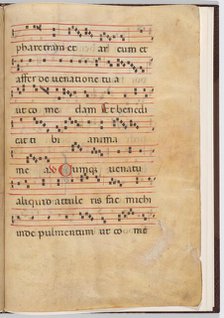 Leaf 8 from an antiphonal fragment, c. 1275. Creator: Unknown.