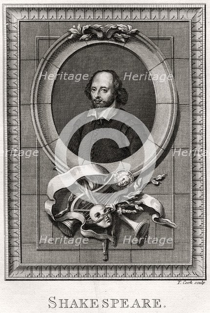 'Shakespeare', 1776. Artist: T Cook