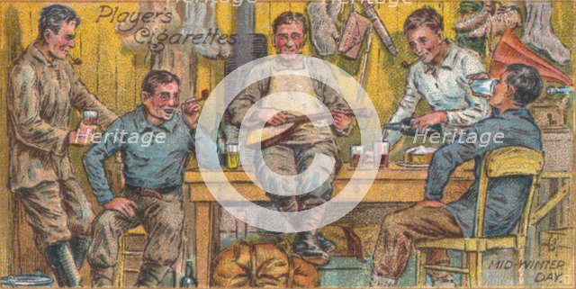 Captain Scotts team at Cape Evans in the Men's Quarters, Mid-Winter Day, June 21st, 1911, (1916). Artist: Unknown