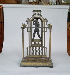 An iron umbrella stand, 1890s. Artist: Unknown