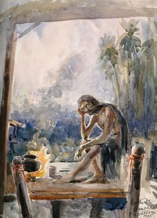 A man with leprosy in Prapatoom (?), 1905. Creator: Edith Mary Hinchley.