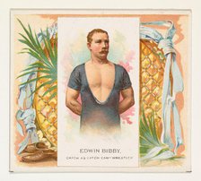 Edwin Bibby, Catch as Catch Can- Wrestler, from World's Champions, Second Series (N43) for..., 1888. Creator: Allen & Ginter.