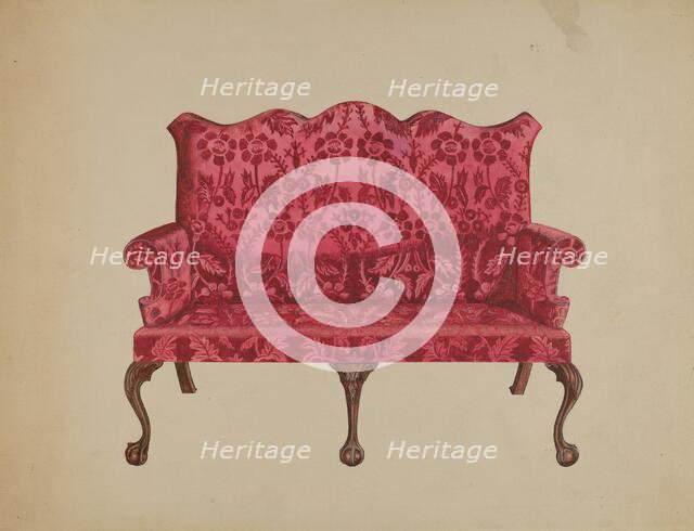 Settee, 1936. Creator: John Dieterich.