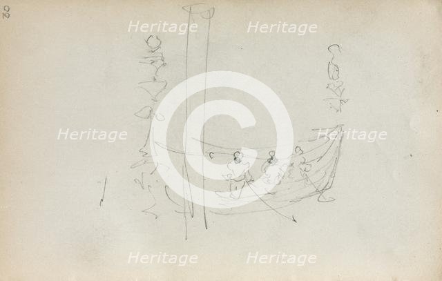 Italian Sketchbook: Venetian Boat (page 30), 1898-1899. Creator: Maurice Prendergast (American, 1858-1924).