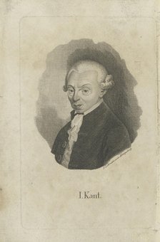Portrait of Immanuel Kant (1724-1804), ca 1820. Creator: Lehmann, F. L. (?-1848).