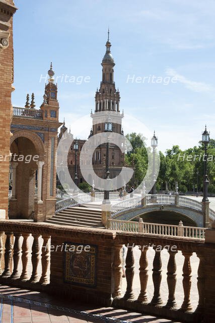 The Plaza de España  in the Maria Luisa Park, Seville, Spain, 2023. Creator: Ethel Davies.