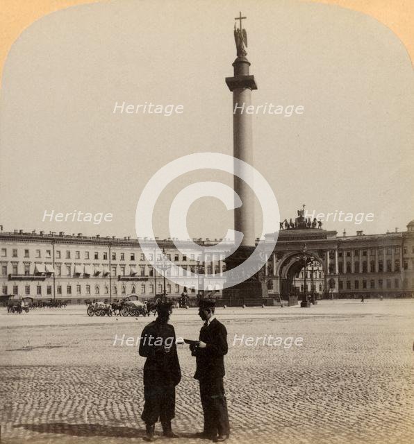 'Monument to Alexander I., Arch of Triumph, and the Staab Building, St. Petersburg, Russia', 1897. Creator: Underwood & Underwood.