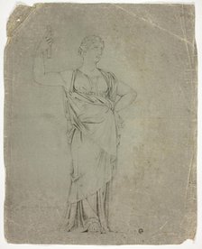 Ancient Statue of Standing Female Figure, c. 1775. Creator: John Downman.