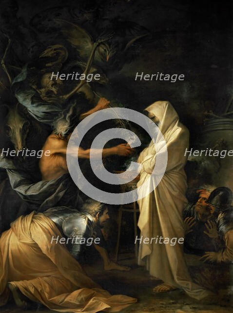 Saul and the Witch of Endor, 1668. Creator: Rosa, Salvatore (1615-1673).