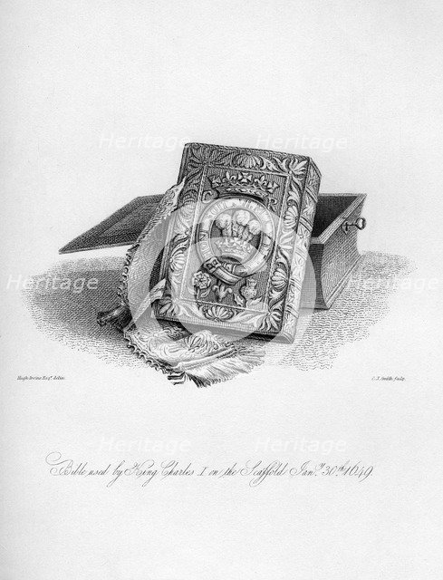 Bible used by King Charles I on the scaffold, 30th January 1649, (1840). Artist: C J Smith