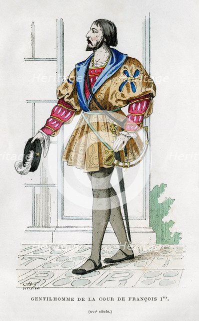 Gentlemen of the court of Francis I of France, 16th century (1882-1884). Artist: Petit