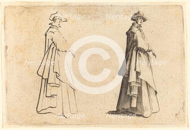 Lady in a Large Coat, c. 1622. Creator: Jacques Callot.