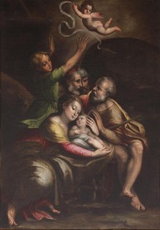 The Adoration of the Christ Child, Mid of 16th cen.. Creator: Gherardi, Cristofano (1508-1556).