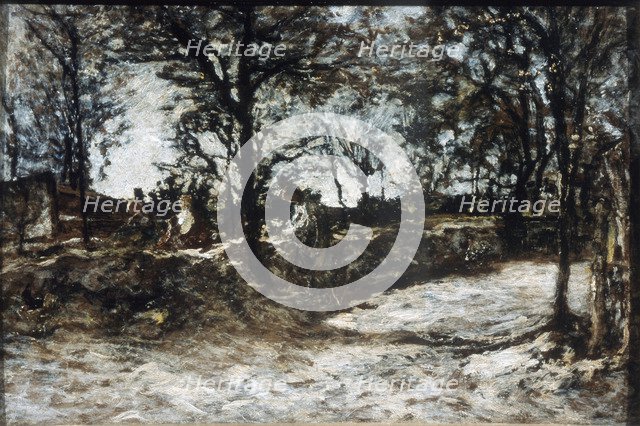 'Landscape. Fontainebleau', 19th century.  Artist: Adolphe Monticelli