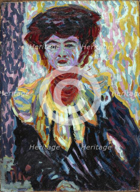 Doris with Ruff Collar, 1906. Creator: Ernst Kirchner.