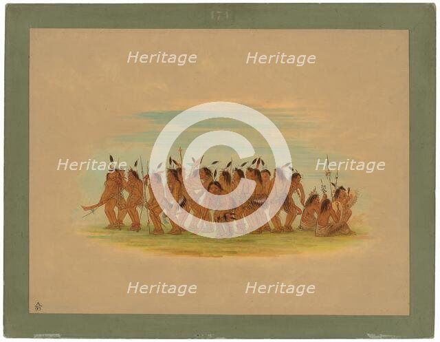 Dog Dance - Sioux, 1861. Creator: George Catlin.