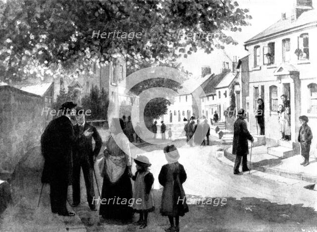 The village of Hawarden after the announcement of Mr. Gladstone's death, 1898. Creator: Unknown.